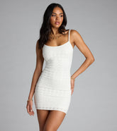 Twist and Slay Crochet Mini Dress