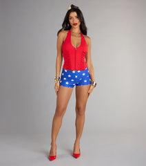 Lady Justice Star Print Shorts