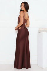 Effortlessly Yours Satin Maxi Dress