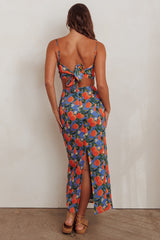 Chamberlain Scallop Trim Maxi Skirt Citrus Orange