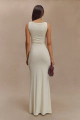 Tarna Sleeveless Slinky Maxi Dress - Bone