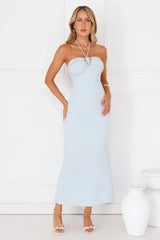 Minimalist Luxe Halter Midi Dress