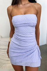 Shari Strapless Mini Dress - Lilac