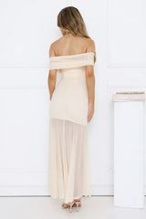 Lumière Off Shoulder Mesh Maxi Dress
