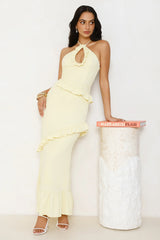 Mango Mojito Halter Maxi Dress