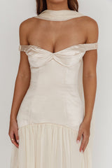 Kaycee Drop Waist Maxi Dress Champagne