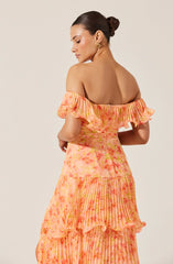 Wilder Pleated Tiered Maxi Dress