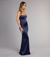 Jayden Satin Strapless Corset Mermaid Formal Dress