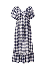 Picnic Dress in Navy Gingham