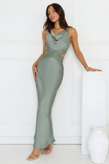 Satin Embrace Maxi Dress