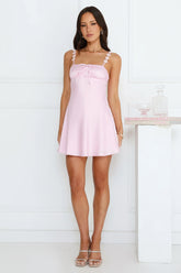 Regal Enchantment Satin Mini Dress