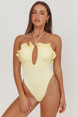 Georgia Frill Strap One Piece Swimsuit Butter