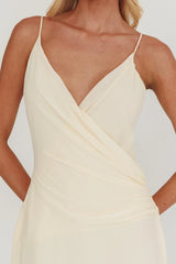 Lexxi Crossover Gathered Waist Maxi Dress Butter