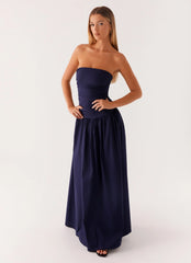 Exclusive - Carmel Maxi Dress - Navy
