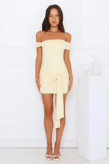 Petals And Moonlight Off Shoulder Mini Dress