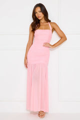 Aveline Halter Mesh Maxi Dress