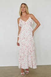 Poppy Floral Ruffle Maxi Dress