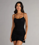 Late Night Spark Rhinestone Mini Dress