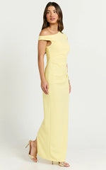 Genie Maxi Dress Off The Shoulder Dress in Yellow