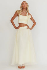 Simple Things Organza Maxi Skirt Butter