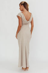 Maysa Cowl Back Maxi Dress Mushroom