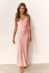 Girls Cilona Satin Maxi Dress