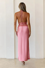 Ibiza Twilight Satin Lace Maxi Dress