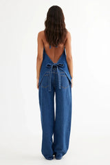 LIONESS Hills Halter Dark Denim