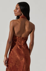 Marissa Halter Neck Midi Dress