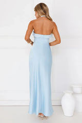 Luxora Lady Halter Satin Maxi Dress