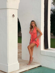 Annika Mini Dress Peach