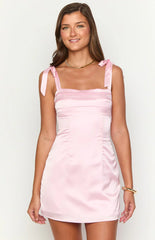 Akira Pink Tie Mini Dress