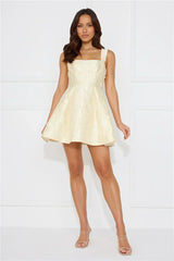 Elite Silhouette Mini Dress Yellow