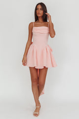 Wilder Oversized Back Bow Mini Dress Pink