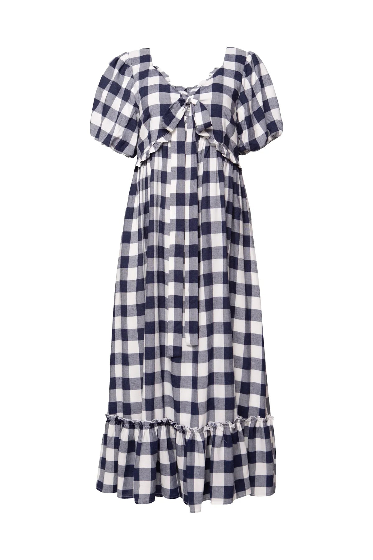 Picnic Dress in Navy Gingham