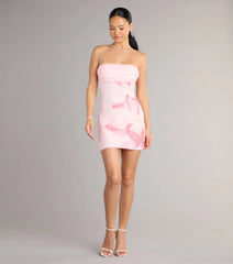 Hilary Tropical Floral Bead Mini Dress