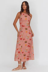 No Ordinary Girl Tied Back Maxi Dress Mermaid Blush
