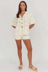 Sailor Knit Shorts Cream