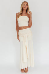 Night Market Hip Tie Maxi Skirt Butter