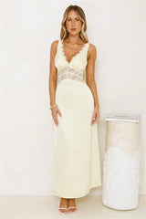 Softly In Season Satin Maxi Dress