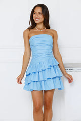 Attention Snatch Mini Dress Blue