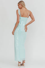 She Glows Cami Strap Sequin Maxi Dress Mint