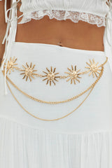 Aura Sun Multi-Layered Waist Chain Gold