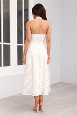 Disco Daze Halter Midi Dress