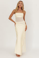 Jerica Wrap Front Maxi Skirt Butter