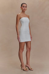 Maci Crepe Mini Dress - White