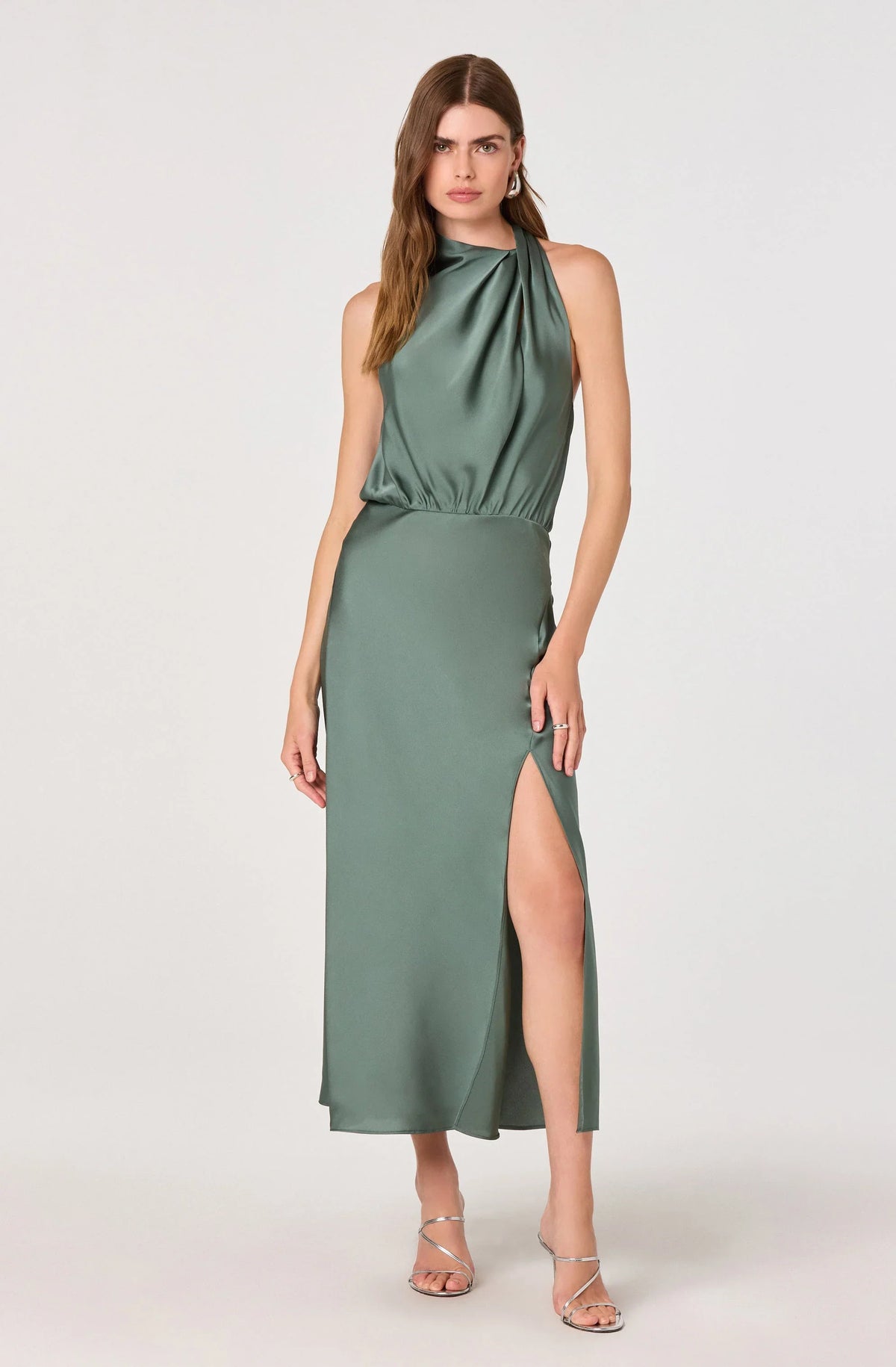 Jelyn Satin Midi Dress