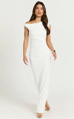 Genie Maxi Dress Off The Shoulder Dress in White