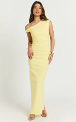 Genie Maxi Dress Off The Shoulder Dress in Yellow