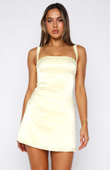 Just A Girl Mini Dress Lemon